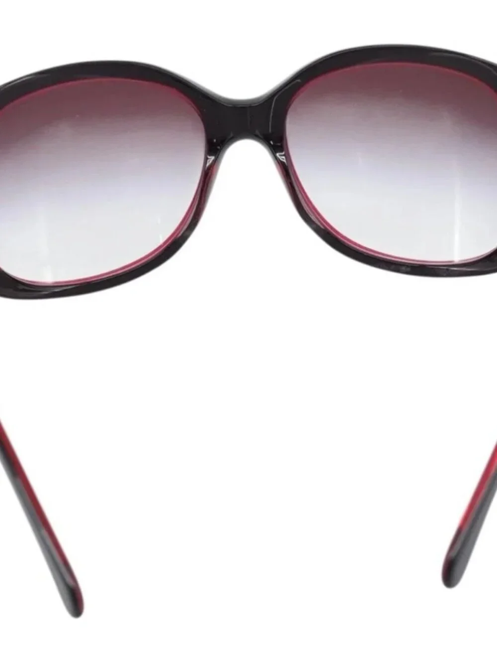 CHANEL COCO Mark Sunglasses Plastic Red CC Auth 186282M